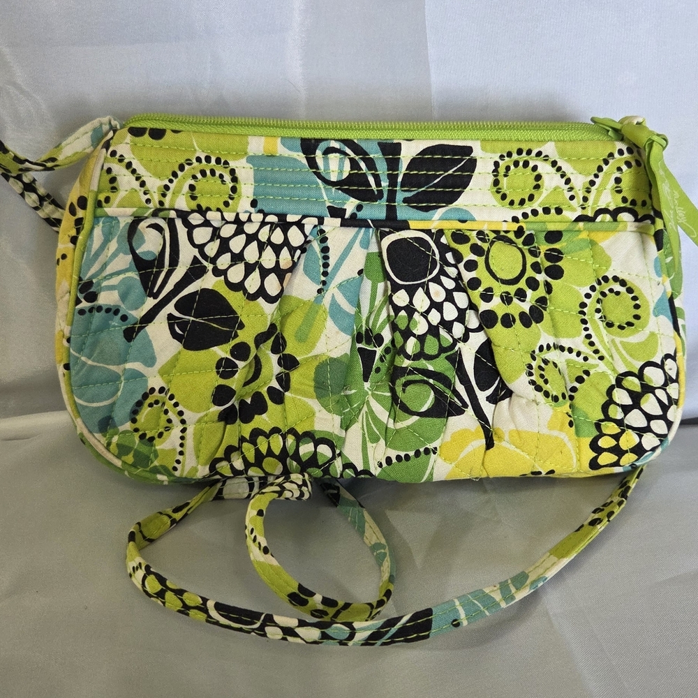 Vera Bradley Green and Blue Floral Crossbody Bag